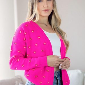 Cardigan mini corazón, talla única